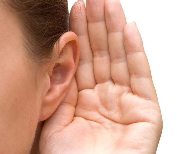 Listening ears illustration representing ear care and wax removal services in South Wales